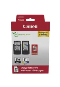 2970B017 (PG-510 / CL-511 + Photopaper), Printera kārtridžs (Canon)